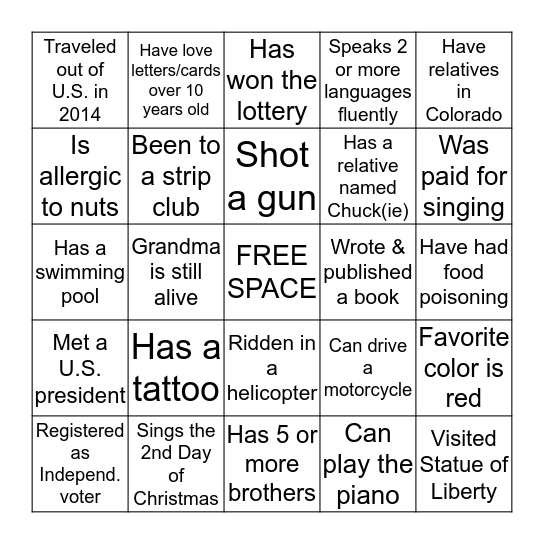 Bingo Card