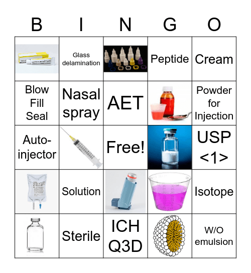 Liquid Dosage Forms Bingo Card