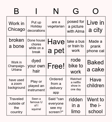 RPM BINGO Card