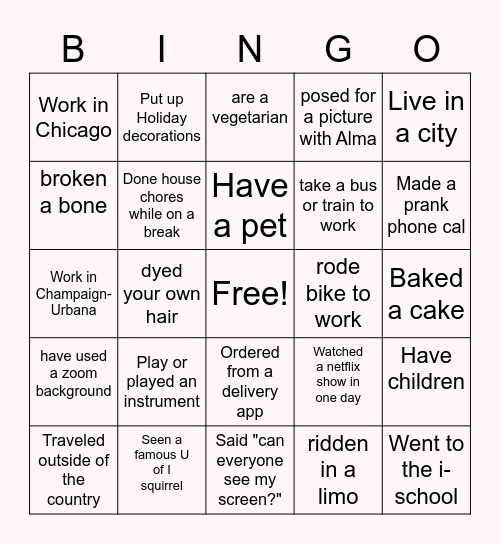 RPM BINGO Card