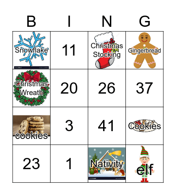 Christmas Who Am I? Bingo Card