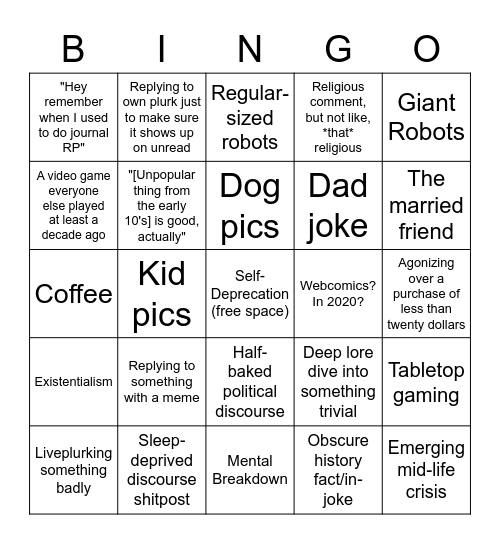 Nerdo Bingo Card