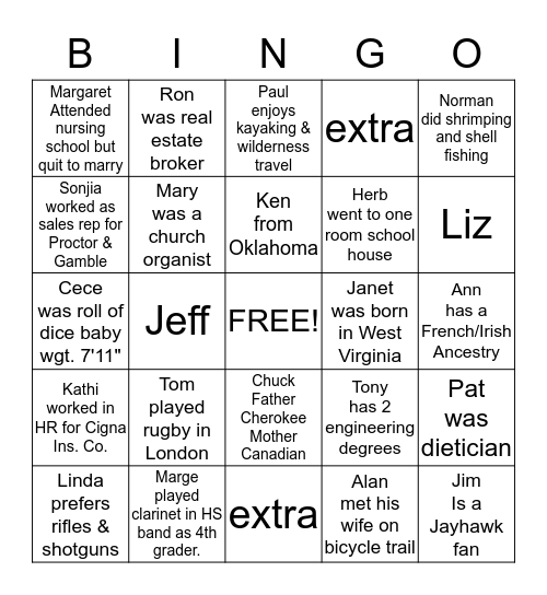 New Year's Eve Ice Breaker Bingo Card