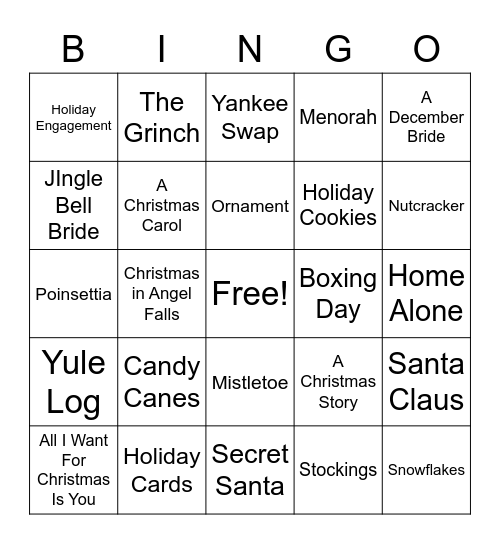 Holiday Book Club Bingo! Bingo Card