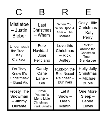 Festive Bingo Card
