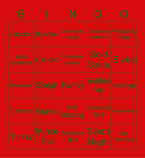 T H R I N G S Bingo Card