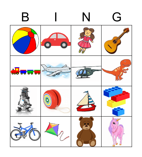 TOYS Bingo Card