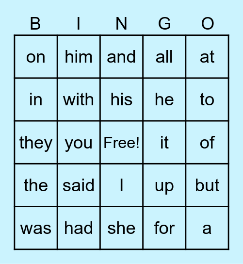 SW List One Bingo Card