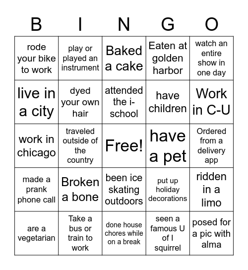 RPM BINGO Card