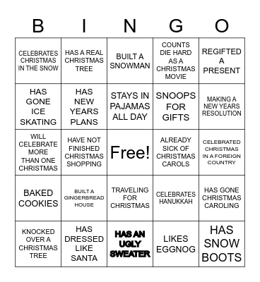 CHRISTMAS BINGO Card