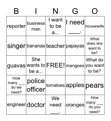 Unit 3 and 4 BINGO! Bingo Card