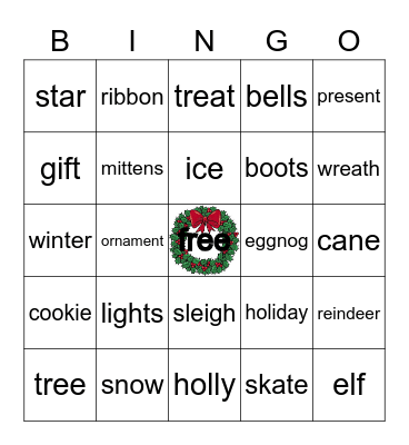 Winter Holiday! Bingo Card