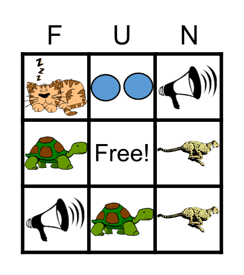 Kinder Music Fun Bingo Card
