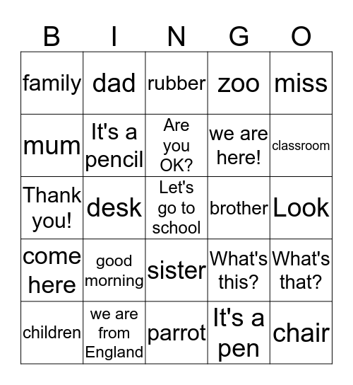 LEO Bingo Card