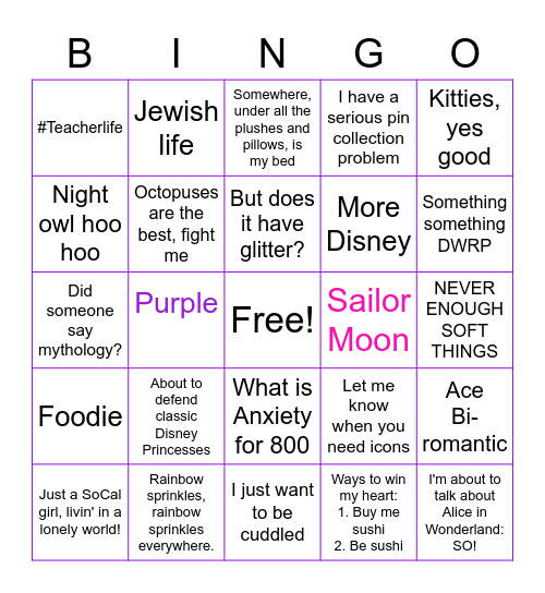 Jax Bingo Card