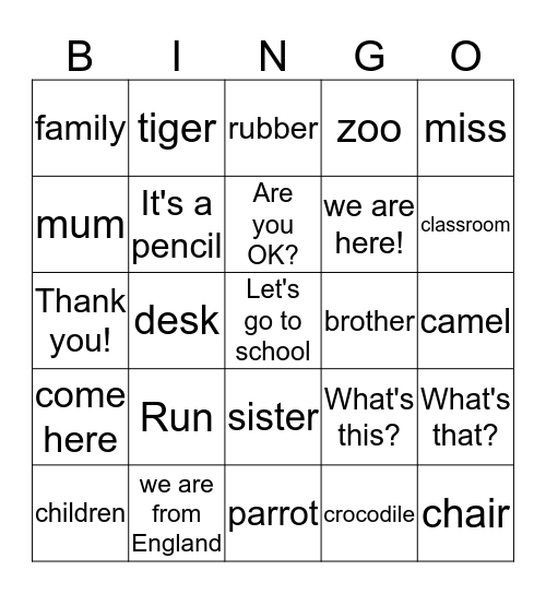 LEO Bingo Card