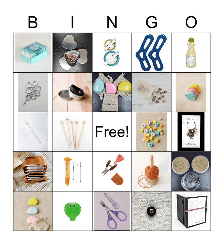 Knitting Stuff Bingo Card