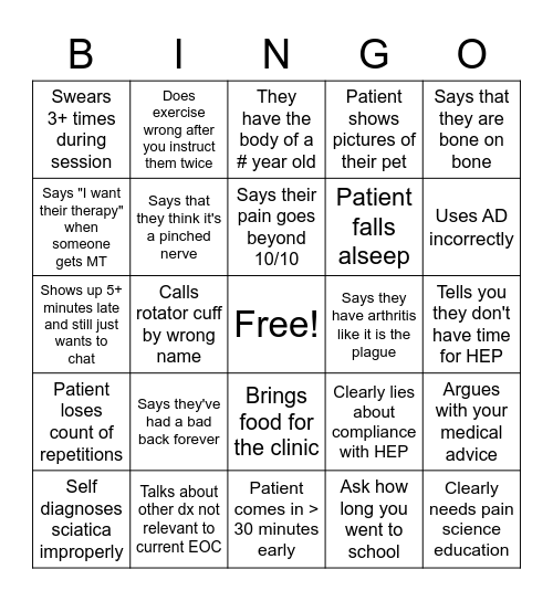 PT Bingo 3 Bingo Card