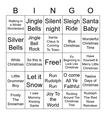 Christmas Bingo Card