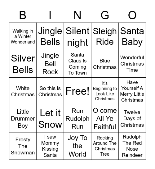 Christmas Bingo Card
