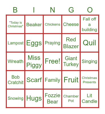 Merry Christmas Bingo! Bingo Card