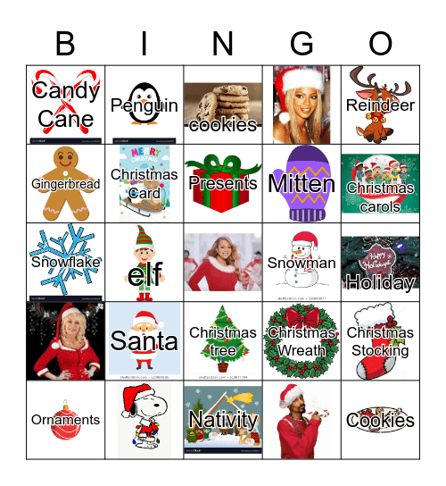 Holiday Pop BINGO Card