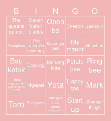 Board seunghee Bingo Card