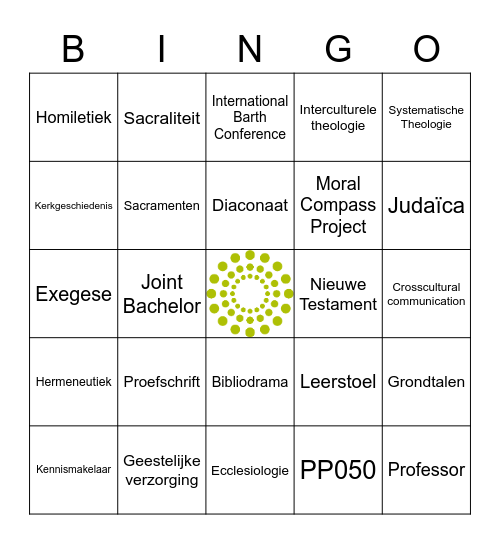 Groot PThU Winter Bingo Card