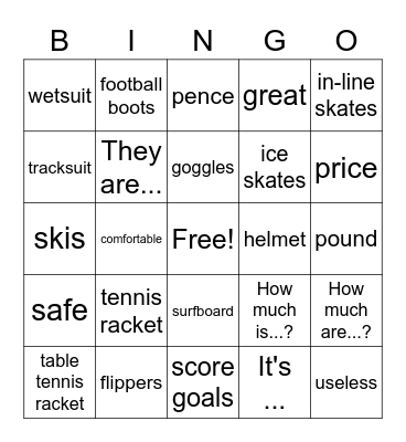 :) Bingo Card