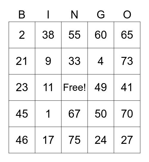TC Roshie Obispo Bingo Card