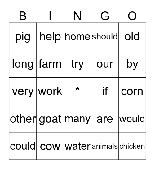 Bingo Card