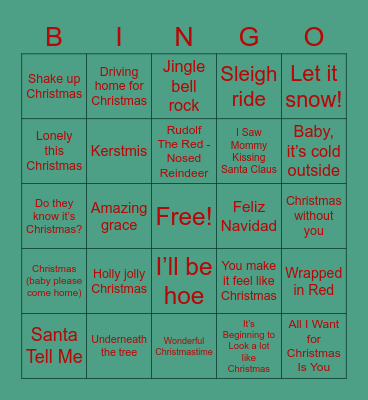 KTSclub | Christmas Swingo Bingo Card