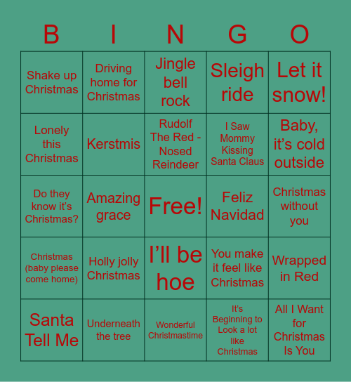 KTSclub | Christmas Swingo Bingo Card