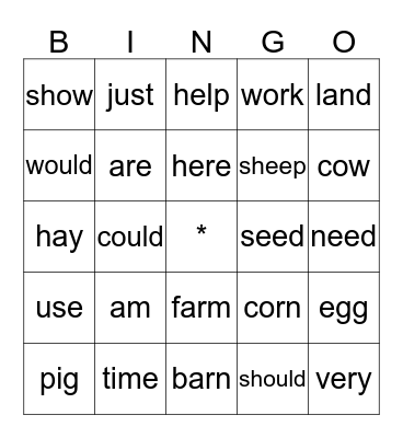 Bingo Card