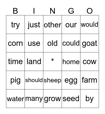 Bingo Card