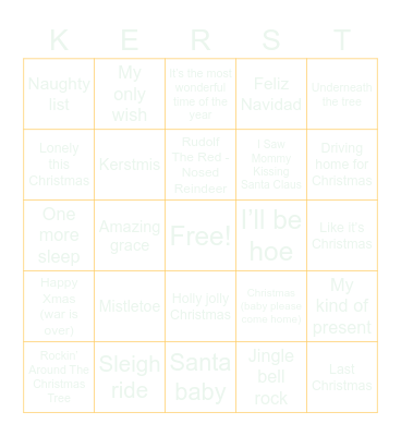 KTSclub | Christmas Swingo! Bingo Card