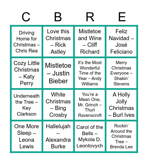 Festive Bingo Card