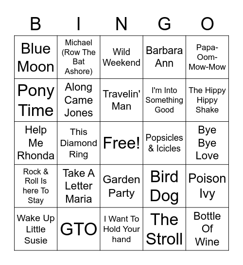 Whistle Stop Super Round Bingo Card