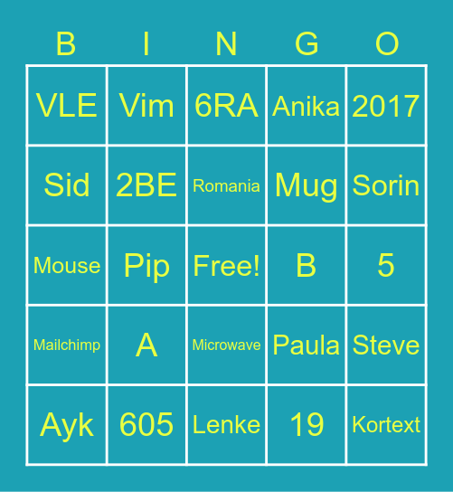 ARU London BINGO Card