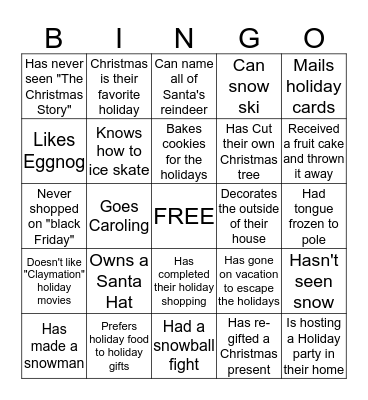 LIFE EXPERIENCES Bingo Card