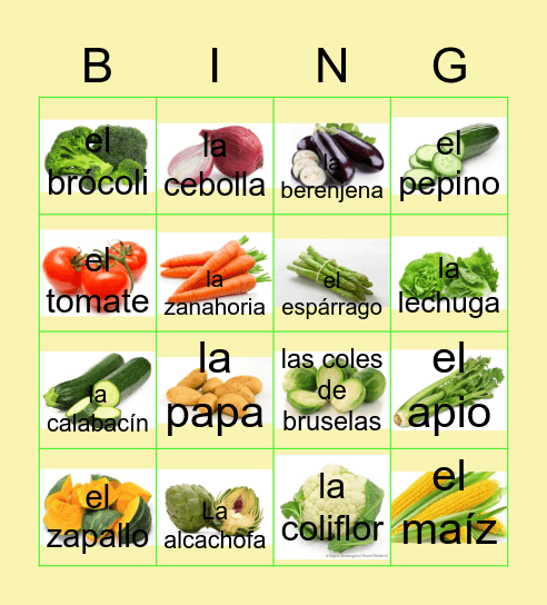 Las venduras Bingo Card