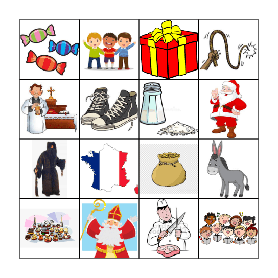 Saint Nicolas Bingo Card