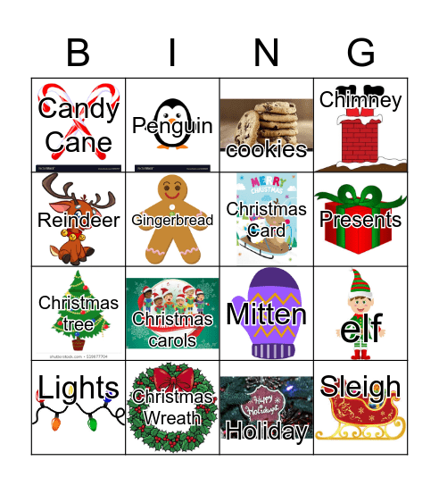 Christmas Who Am I? Bingo Card