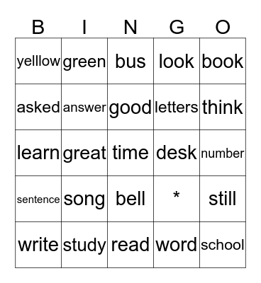 Bingo Card