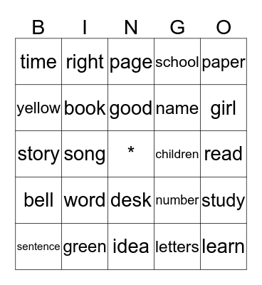 Bingo Card