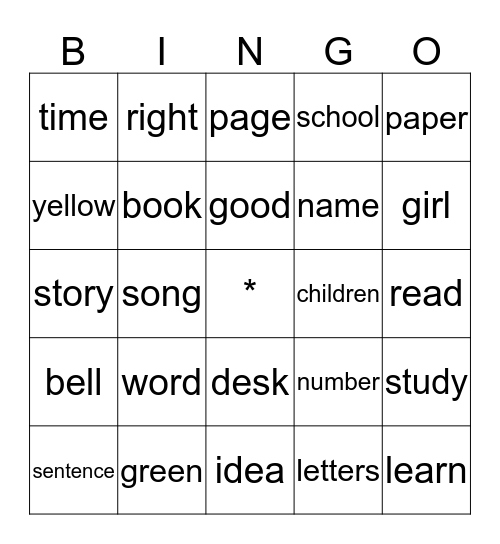 Bingo Card