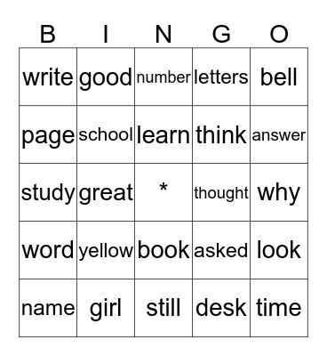 Bingo Card