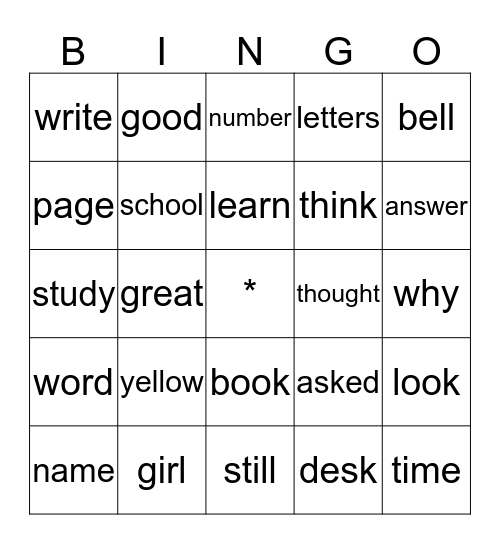 Bingo Card