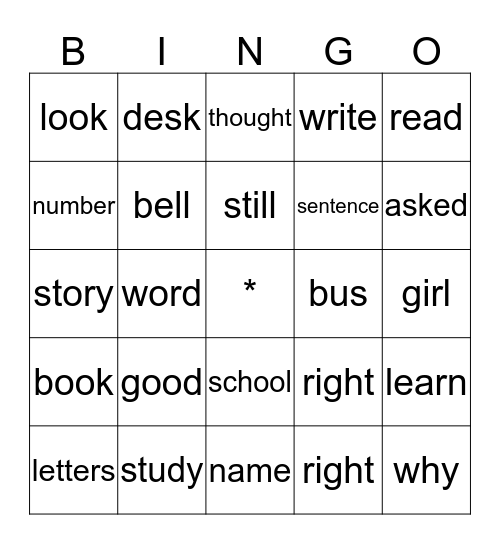 Bingo Card