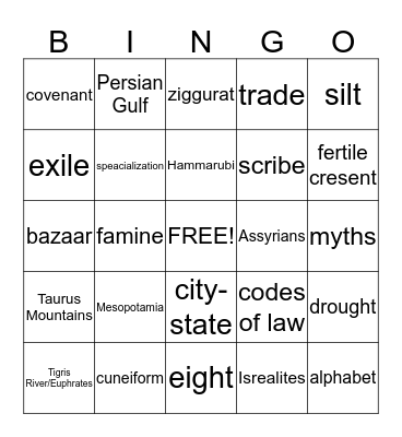 Bingo Card